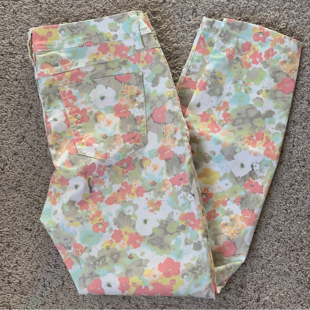 Floral skinny ankle jeans - ELLE NWOT - Picture 2 of 4